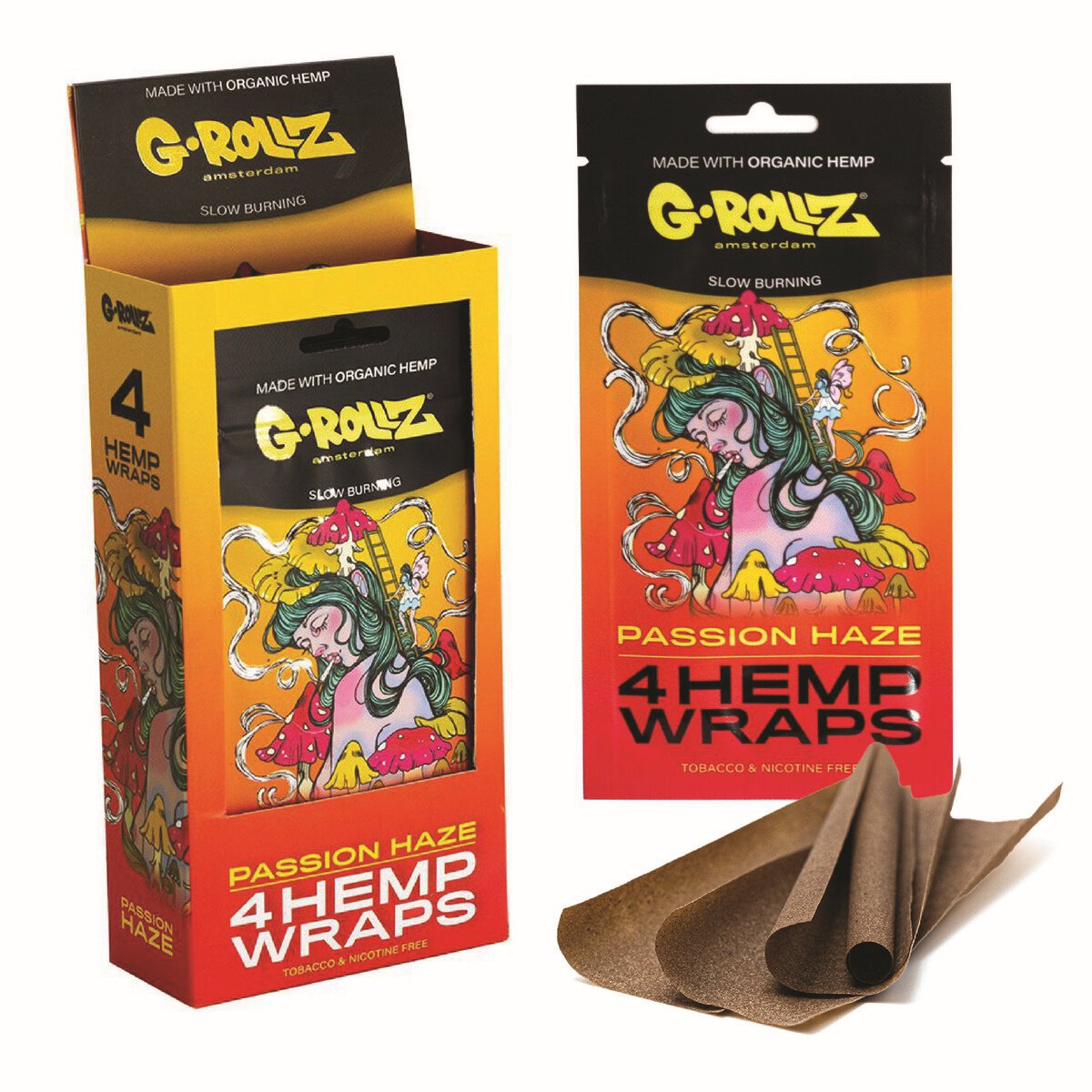 G Rollz Organic Wraps Slow Burning 4 In 1 Pack Various Flavours