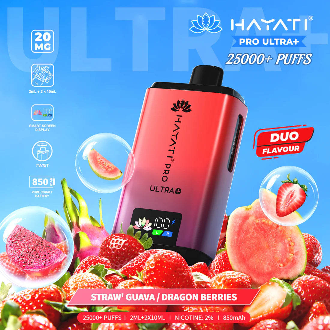 Hayati Pro Ultra+ 25,000 Puffs Rechargeable Vape Pod (Pack of 5)
