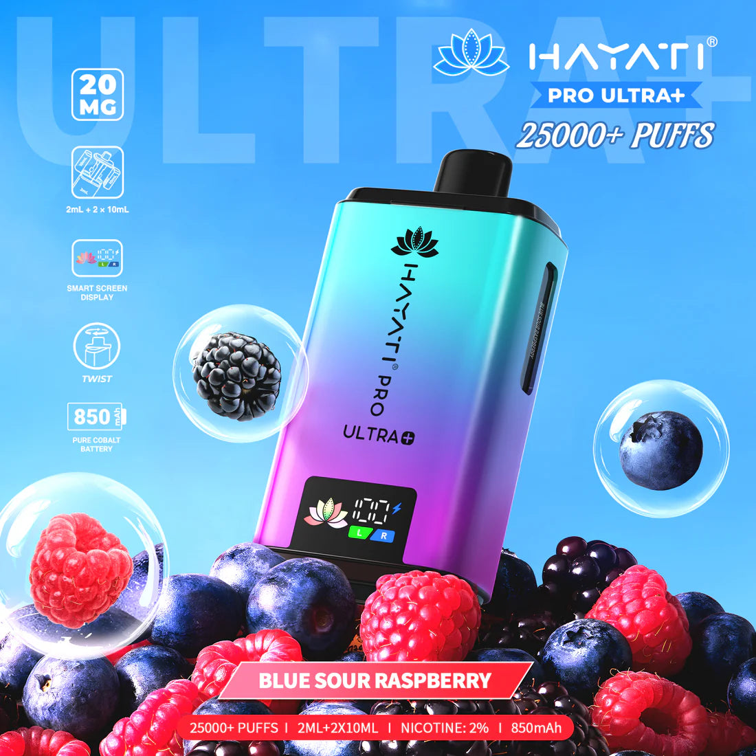 Hayati Pro Ultra+ 25,000 Puffs Rechargeable Vape Pod (Pack of 5)