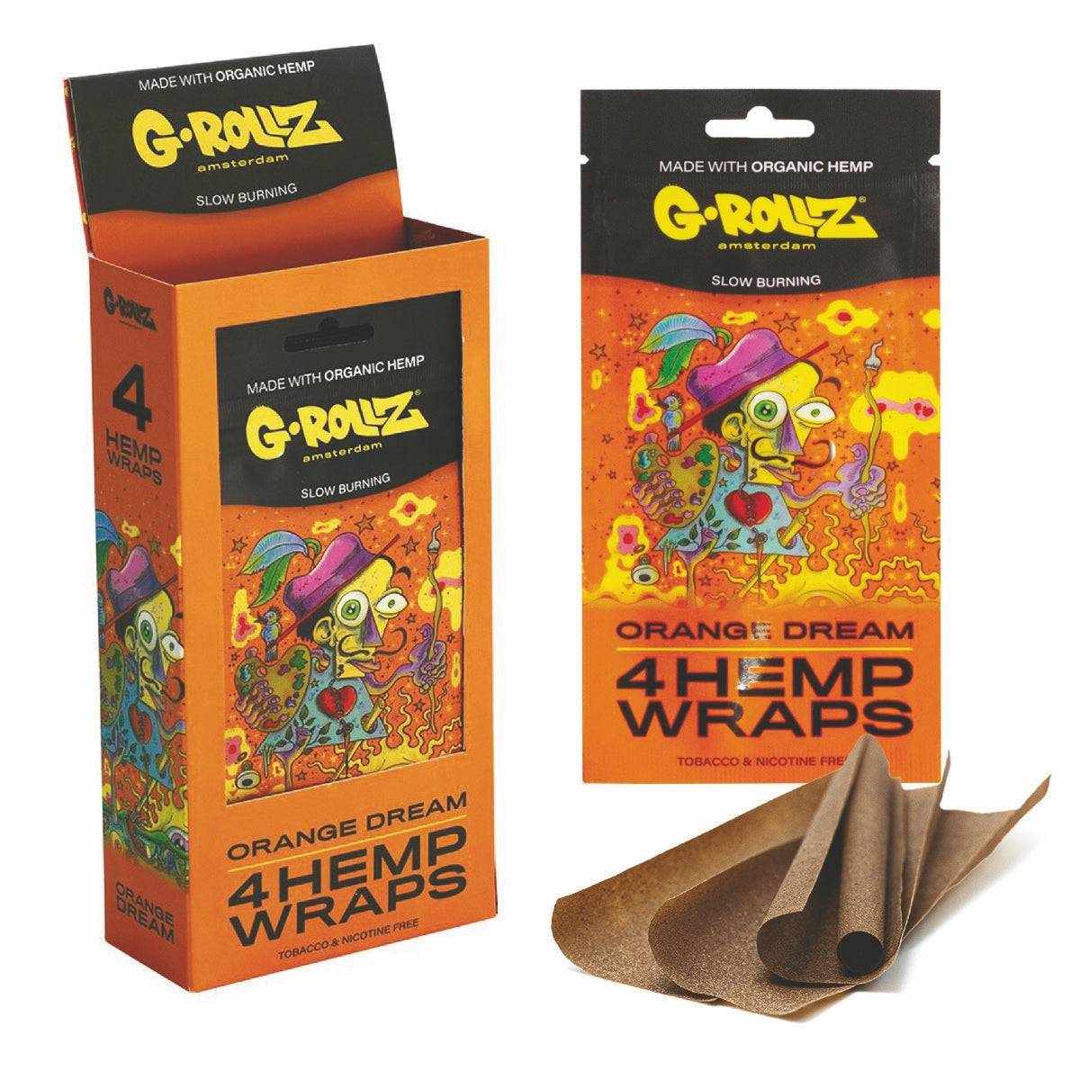 G Rollz Organic Wraps Slow Burning 4 In 1 Pack Various Flavours