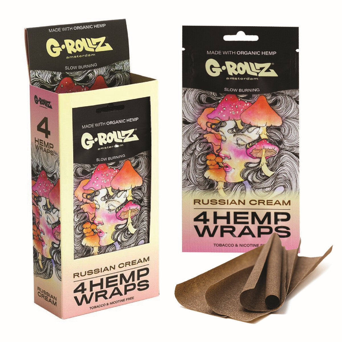 G Rollz Organic Wraps Slow Burning 4 In 1 Pack Various Flavours