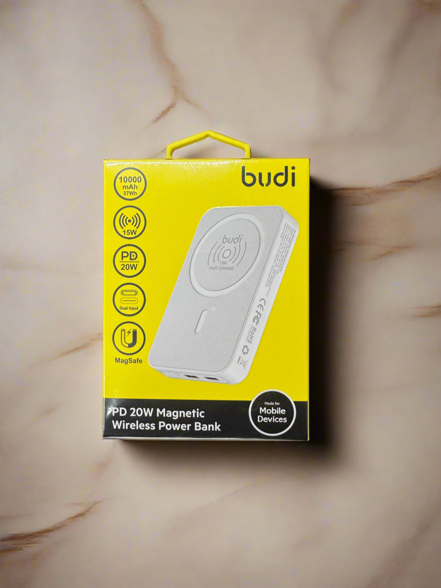 Budi 20W Magnetic Wireless Power Bank 10000 mAh Dual Input