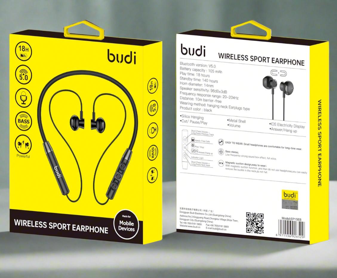 Budi Wireless Sports Earphone