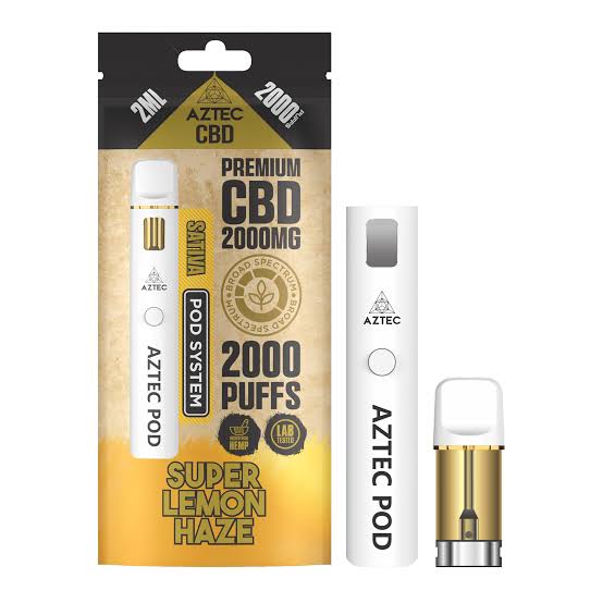 Aztec CBD 2000mg Broad Spectrum Pod Vape Kit 2000 Puffs