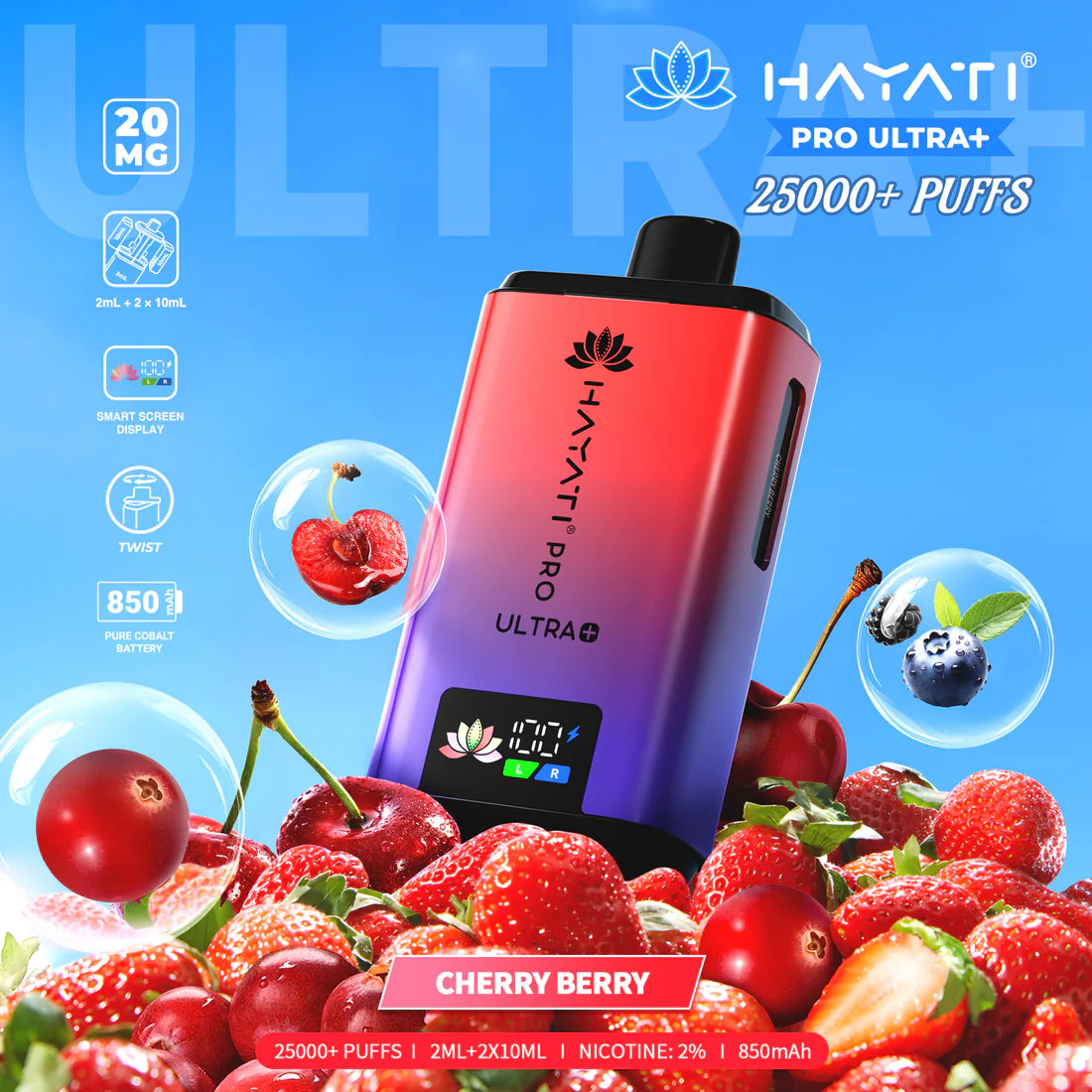 Hayati Pro Ultra+ 25,000 Puffs Rechargeable Vape Pod (Pack of 5)