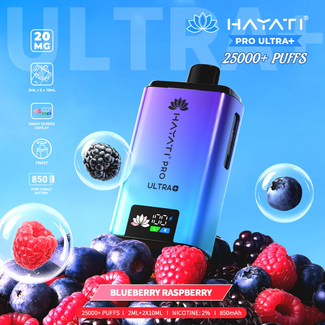 Hayati Pro Ultra+ 25,000 Puffs Rechargeable Vape Pod (Pack of 5)