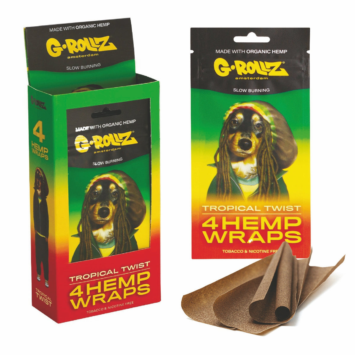 G Rollz Organic Wraps Slow Burning 4 In 1 Pack Various Flavours