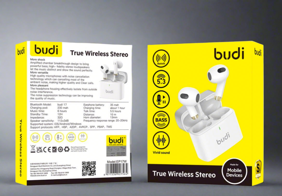 Budi 5.3 True Wireless Stereo Headphones
