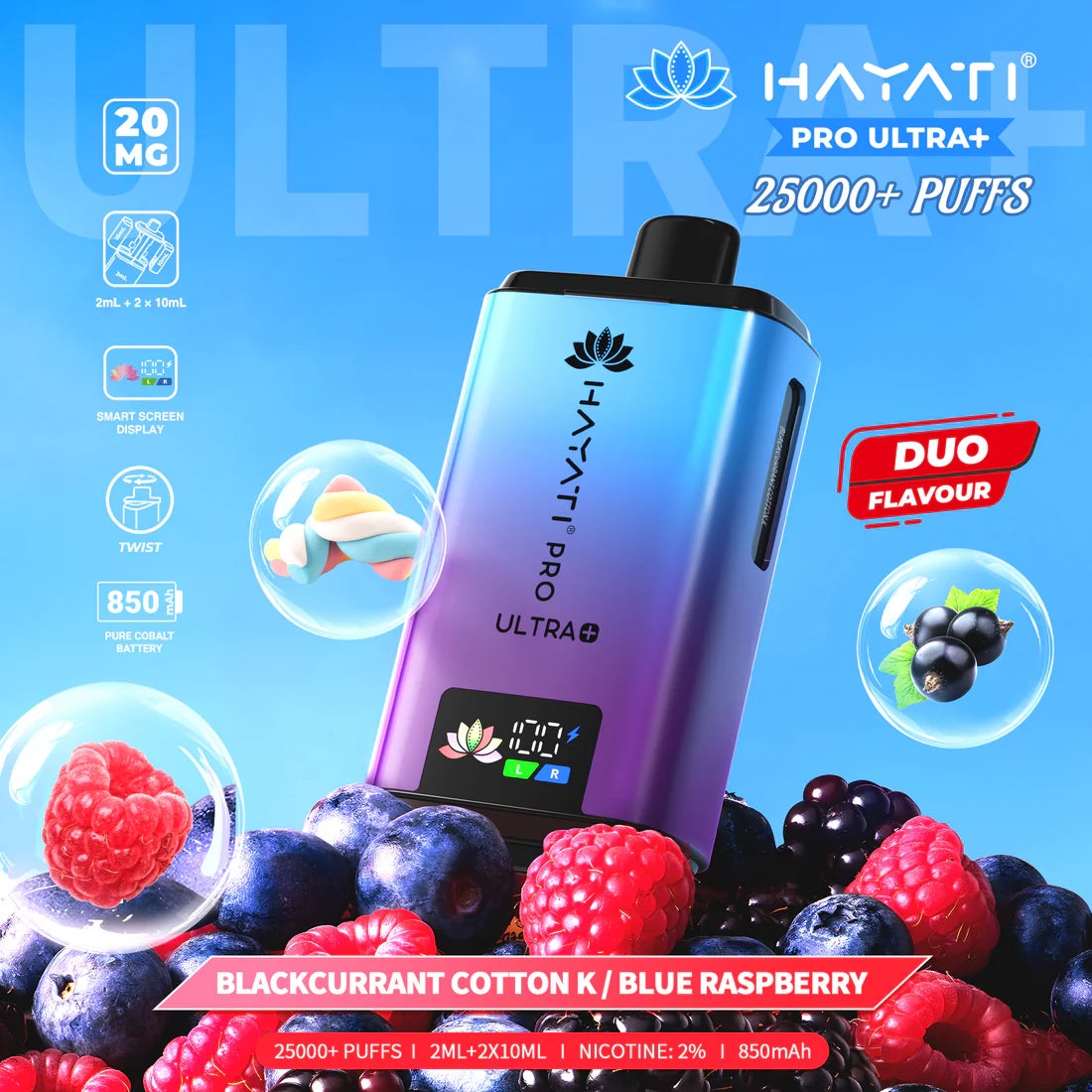 Hayati Pro Ultra+ 25,000 Puffs Rechargeable Vape Pod (Pack of 5)