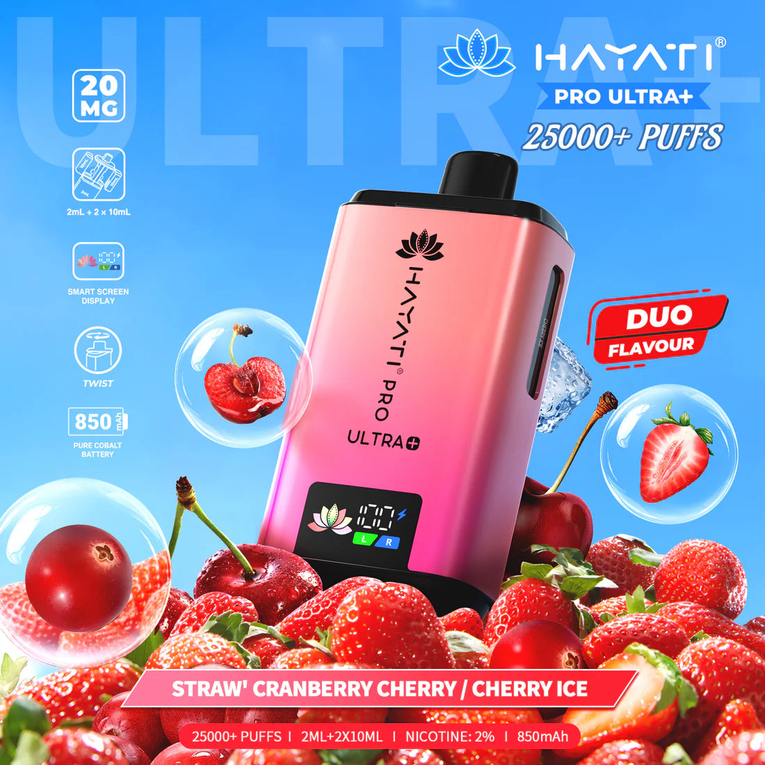 Hayati Pro Ultra+ 25,000 Puffs Rechargeable Vape Pod (Pack of 5)
