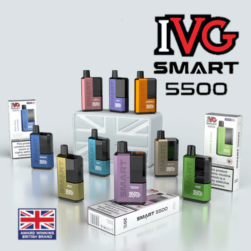 IVG Smart 5500 Puffs Rechargeable Vape - BOX OF 5