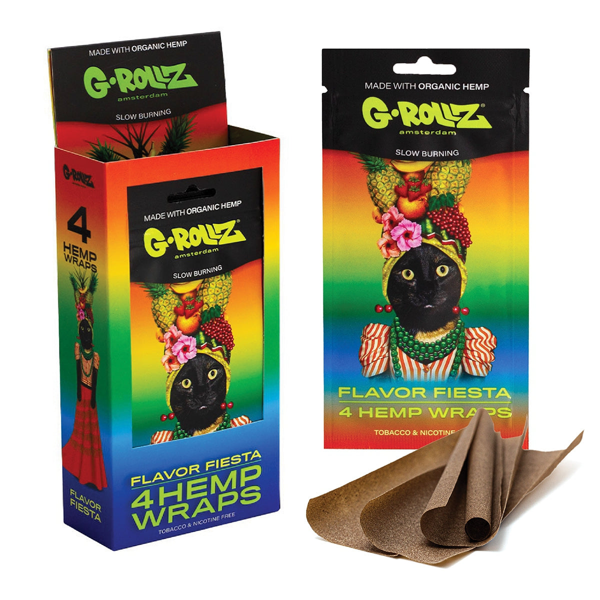 G Rollz Organic Wraps Slow Burning 4 In 1 Pack Various Flavours