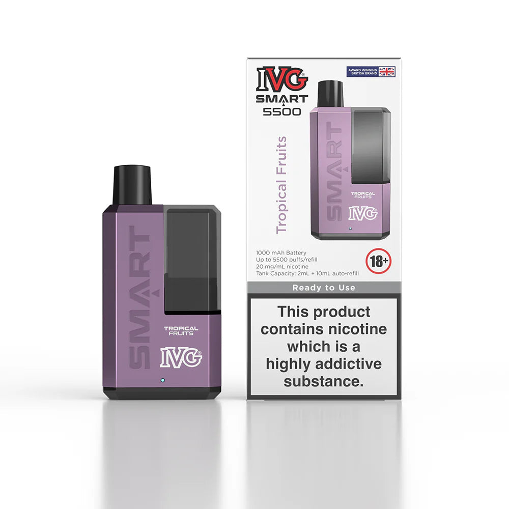 IVG Smart 5500 Puffs Rechargeable Vape - BOX OF 5