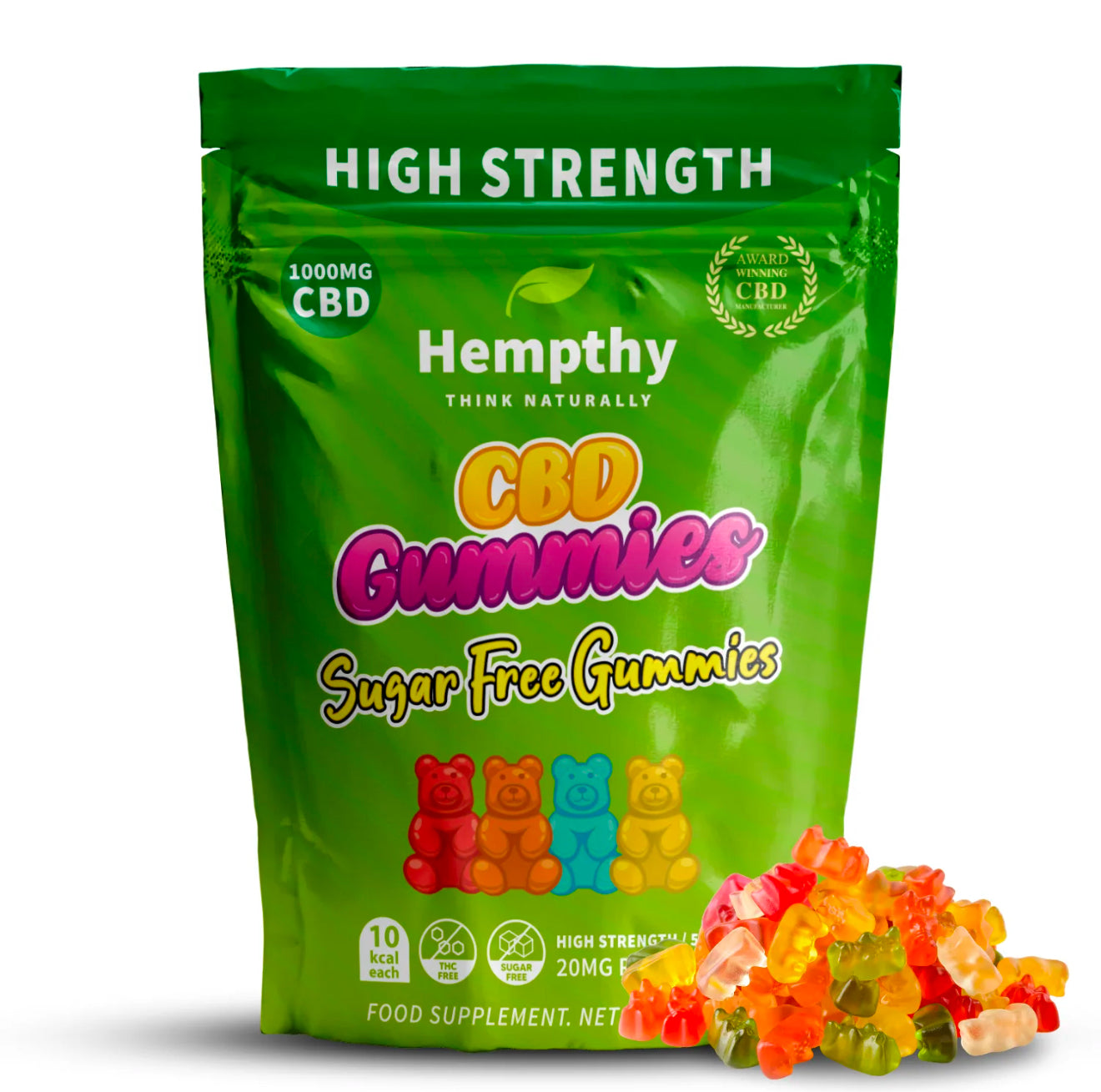 CBD Gummies 1000mg High Strength 50 Pack Various Flavours Vegan Friendly