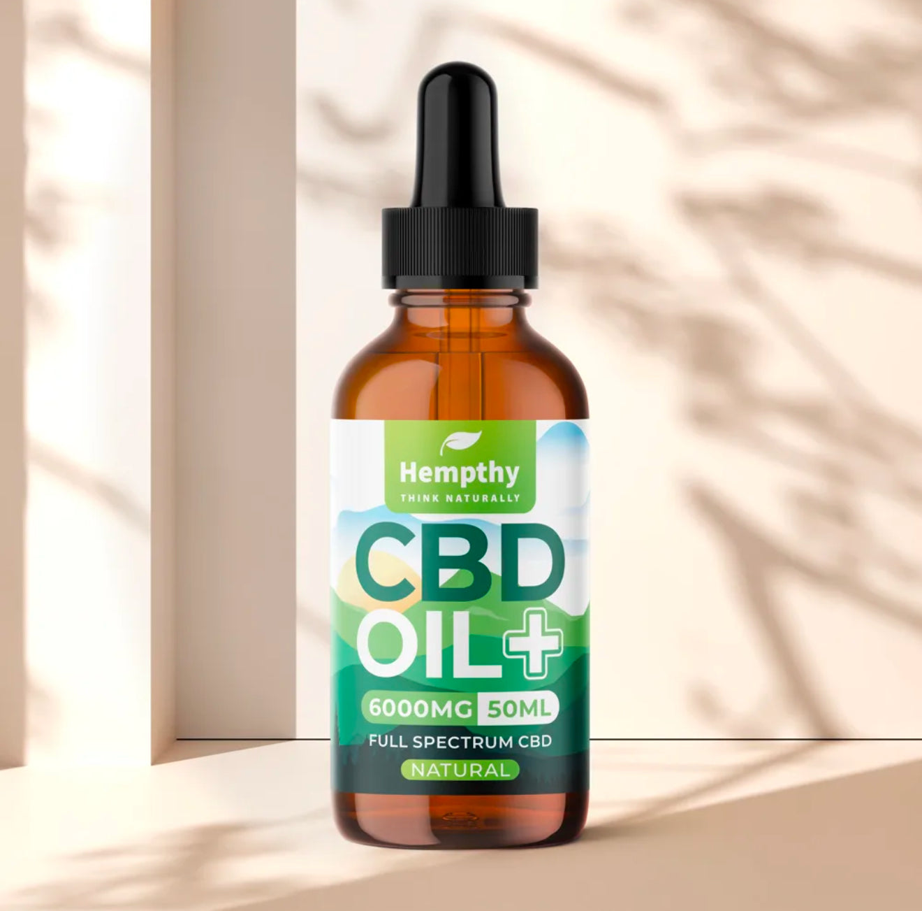 Hempthy CBD Oil 6000mg Full Spectrum 50ml Bottle