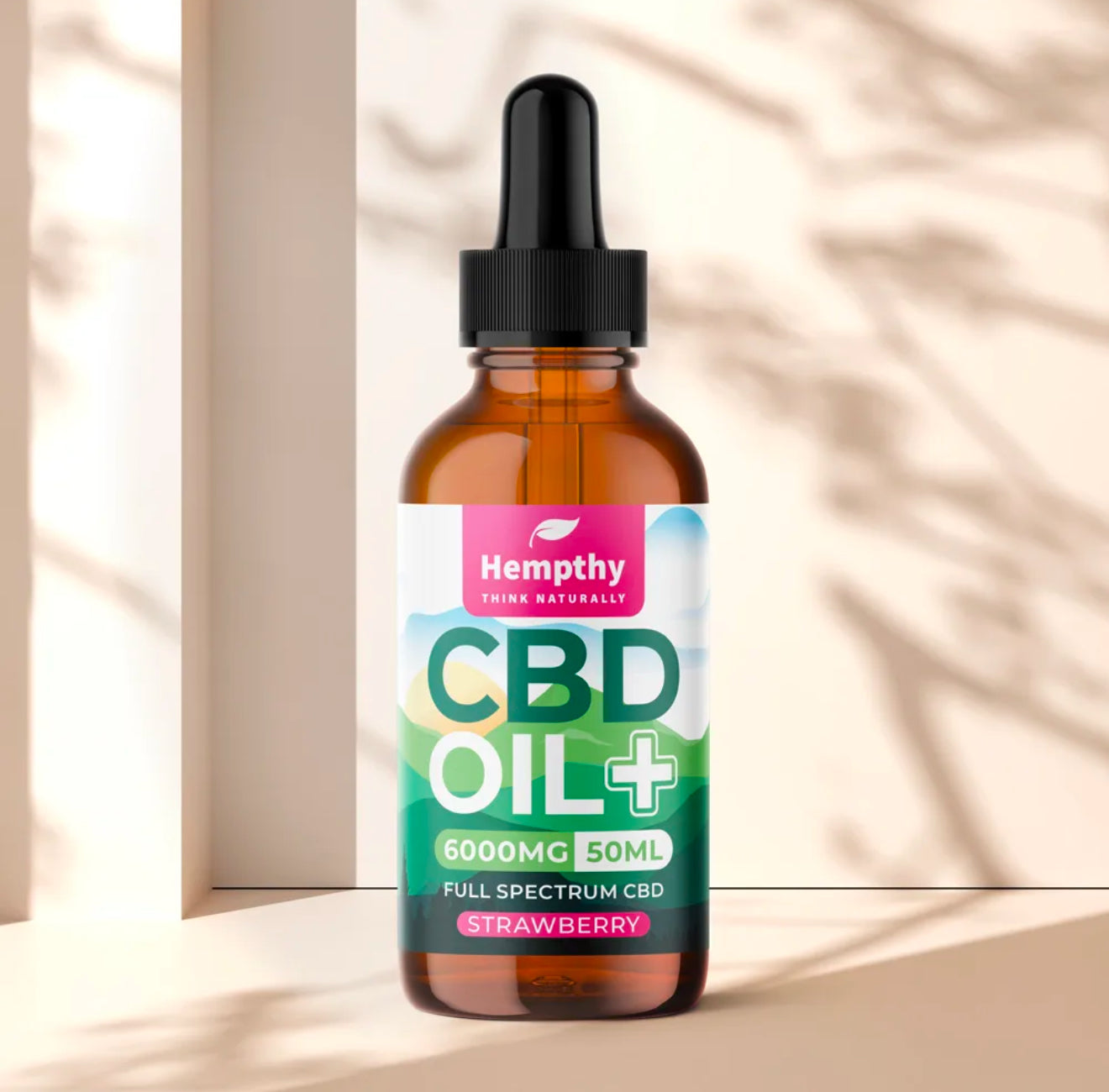 Hempthy CBD Oil 6000mg Full Spectrum 50ml Bottle