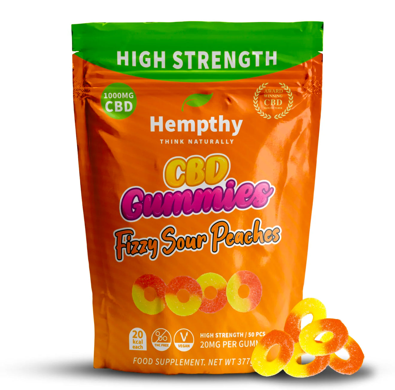 CBD Gummies 1000mg High Strength 50 Pack Various Flavours Vegan Friendly