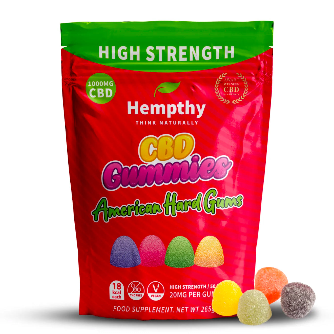 CBD Gummies 1000mg High Strength 50 Pack Various Flavours Vegan Friendly