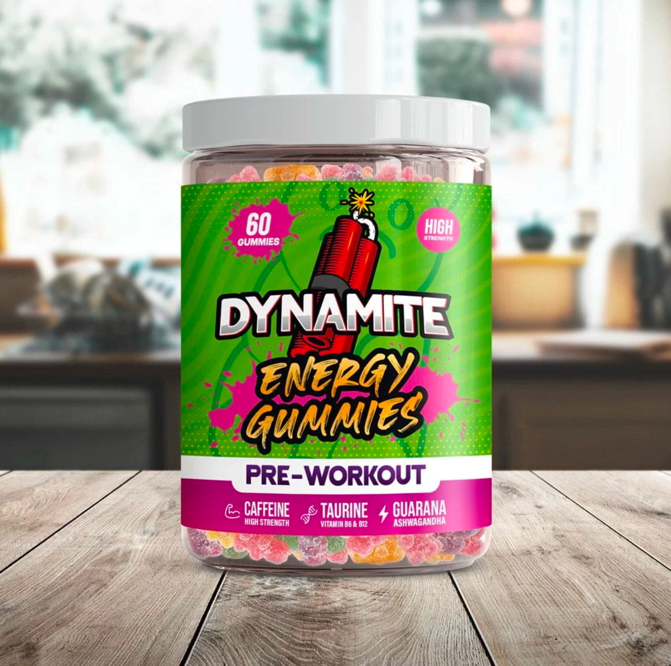 Dynamite Energy Gummies Vegan Friendly Gluten Free 60 Pack