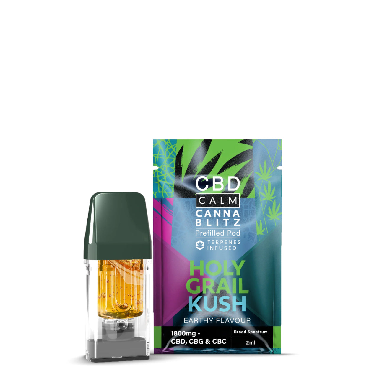 CBD Calm Cannablitz 1800mg Terpene Infused 2ml Pre-Filled Pods