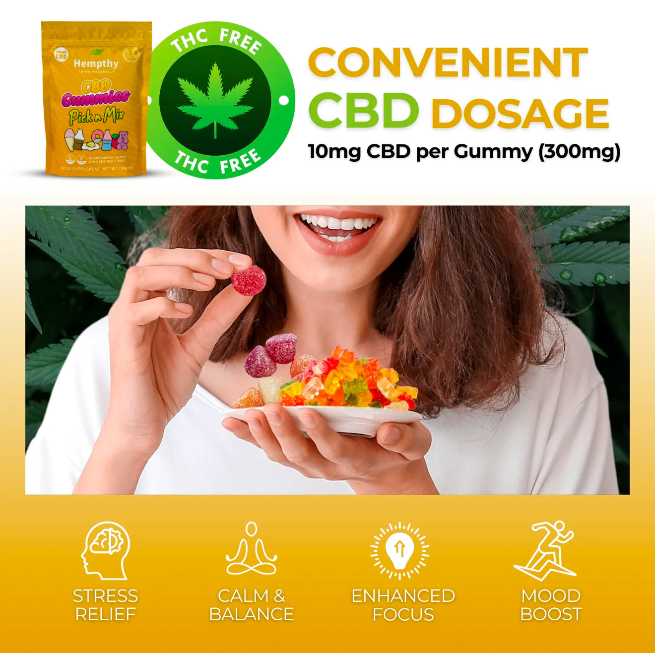 CBD Gummies 1000mg High Strength 50 Pack Various Flavours Vegan Friendly