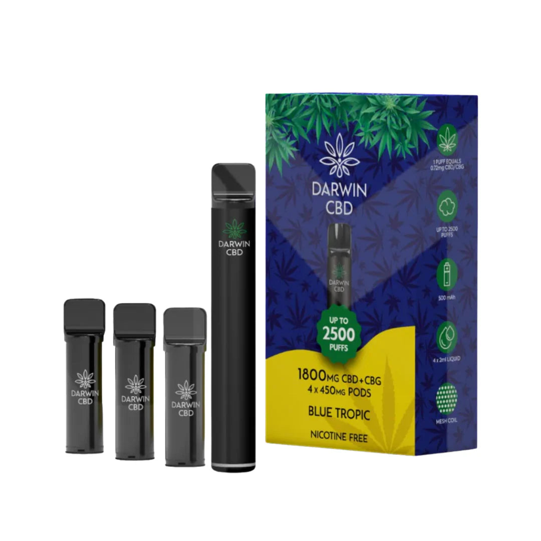 Darwin CBD 4 in 1 Pod Vape Kit 2500 Puffs (4x450mg Pods)