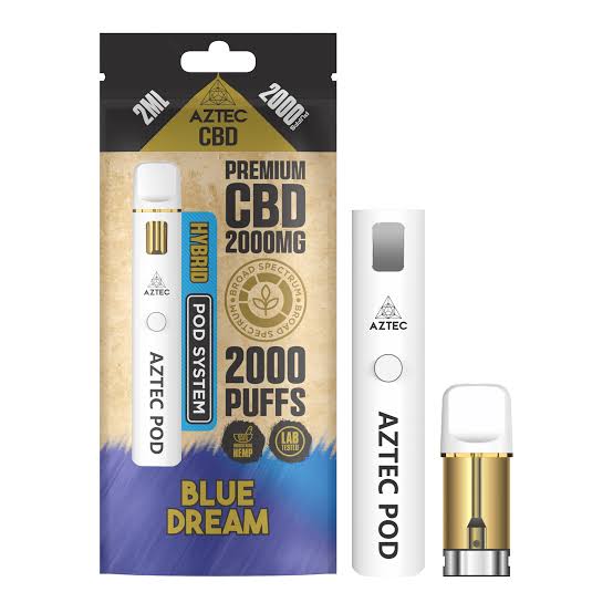 Aztec CBD 2000mg Broad Spectrum Pod Vape Kit 2000 Puffs