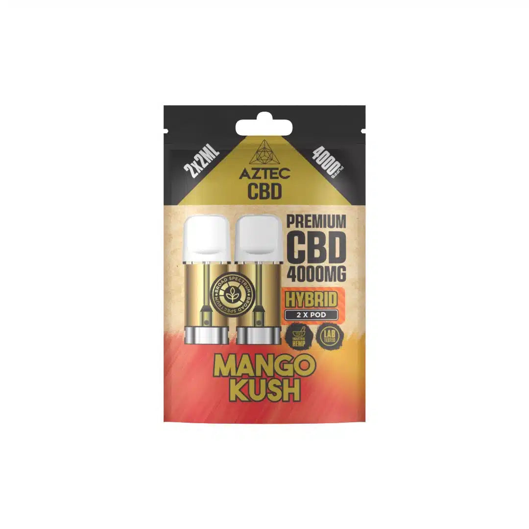 Aztec CBD 4000mg Broad Spectrum CBD Pods 2ml 4,000 Puffs 2 Pieces