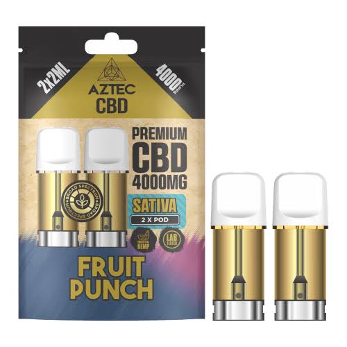 Aztec CBD 4000mg Broad Spectrum CBD Pods 2ml 4,000 Puffs 2 Pieces