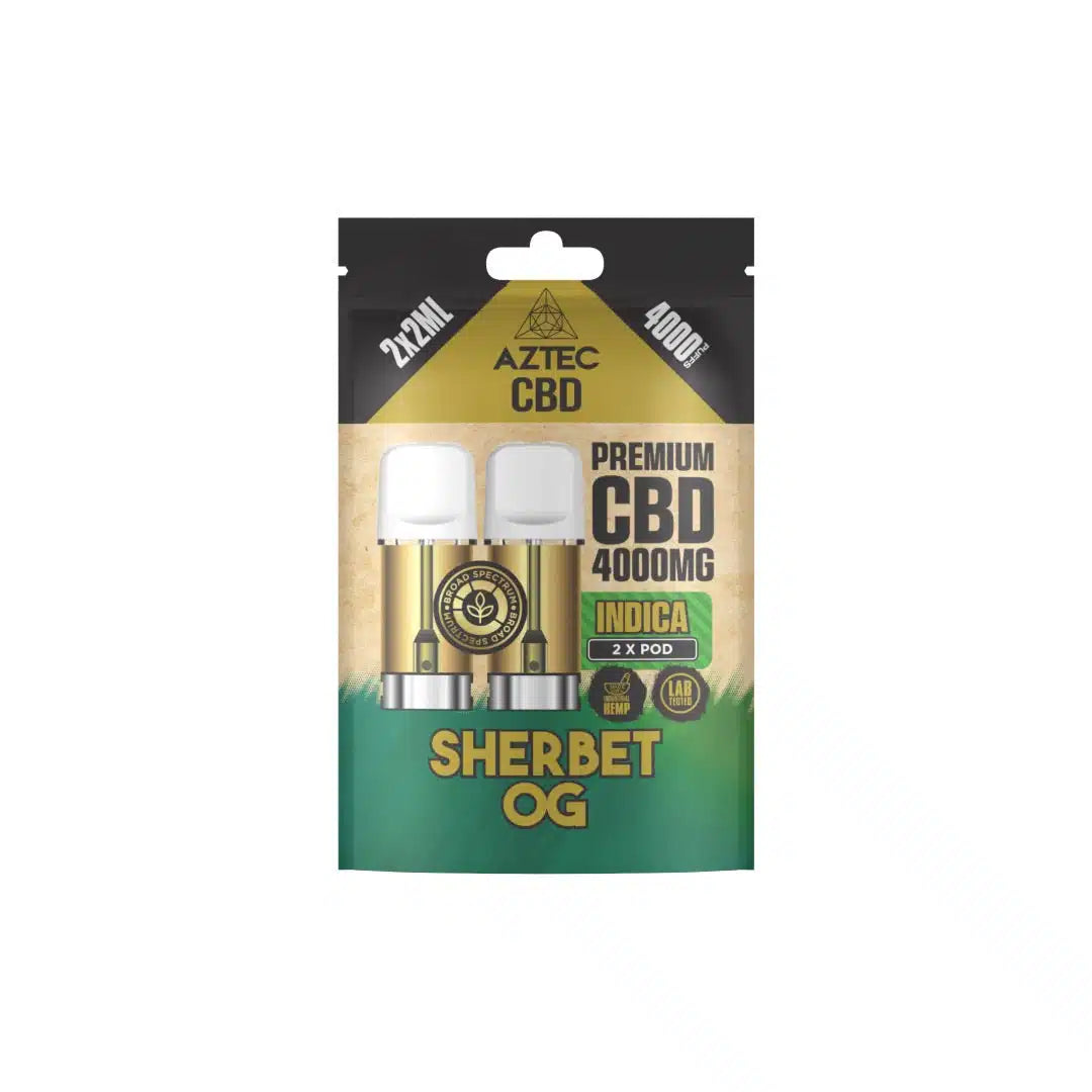 Aztec CBD 4000mg Broad Spectrum CBD Pods 2ml 4,000 Puffs 2 Pieces
