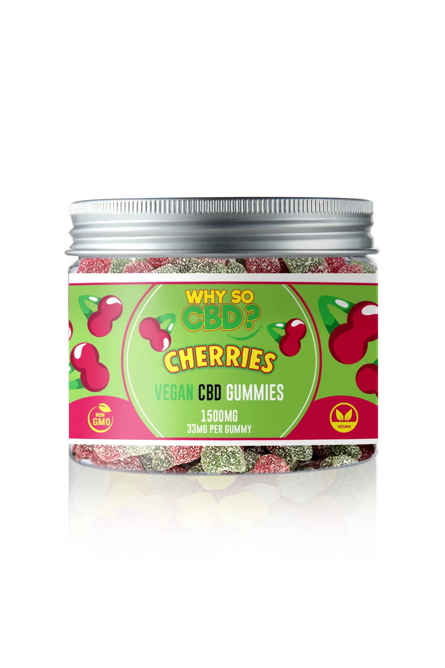 Why So CBD? Vegan CBD Broad Spectrum Gummies 1000mg 240g Tubs Cherries 23mg Per Gummy