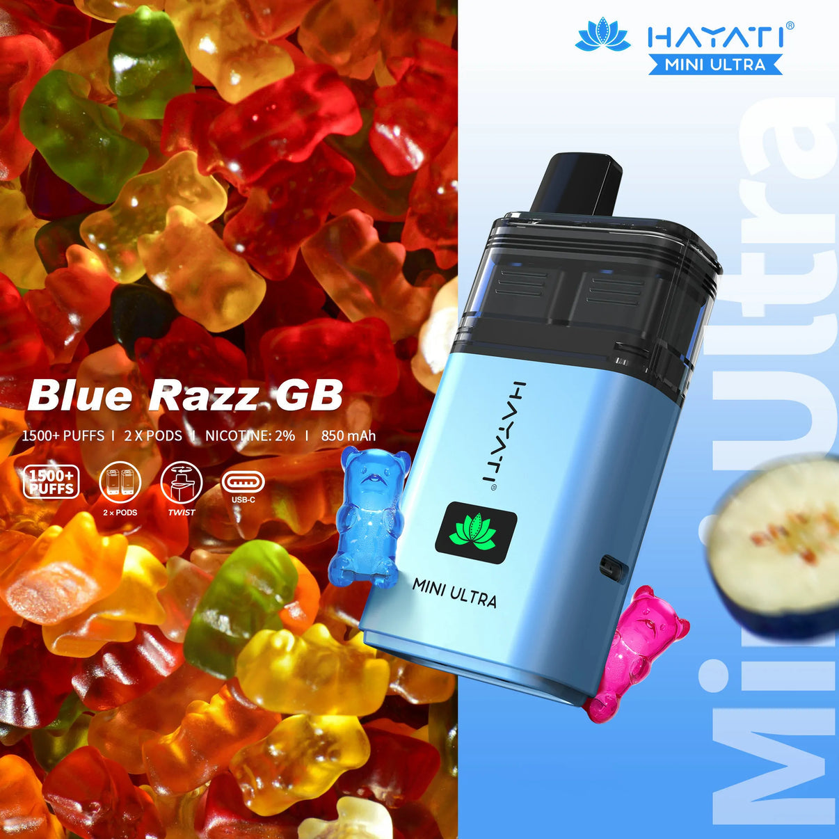 Hayati Mini Ultra Rechargeable Vape Pod (Pack of 5)
