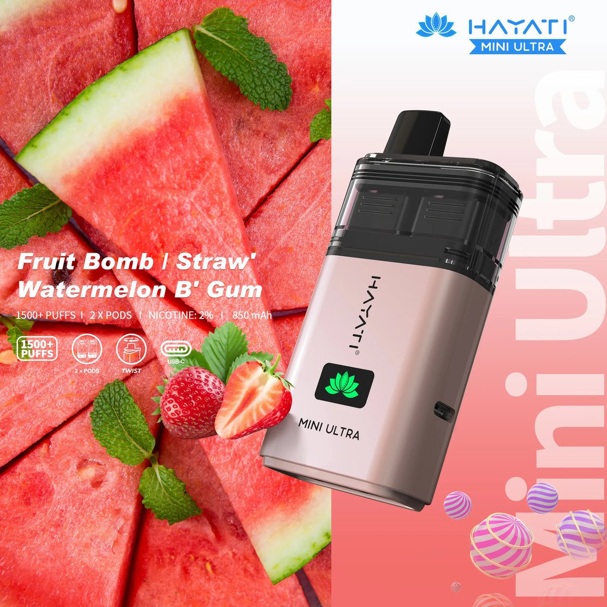 Hayati Mini Ultra Rechargeable Vape Pod (Pack of 5)