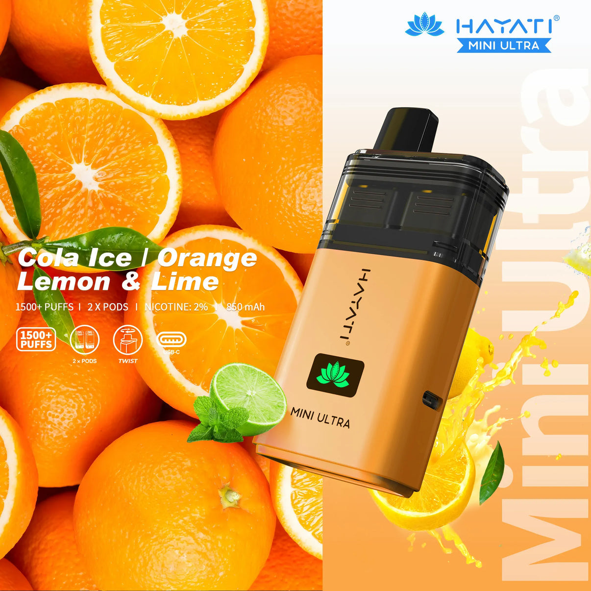 Hayati Mini Ultra Rechargeable Vape Pod (Pack of 5)
