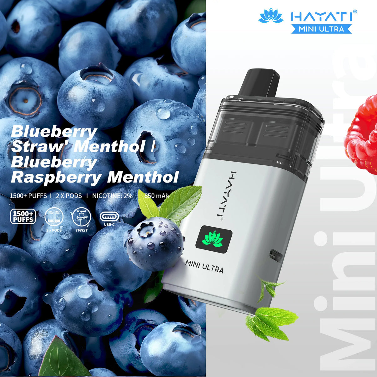 Hayati Mini Ultra Rechargeable Vape Pod (Pack of 5)
