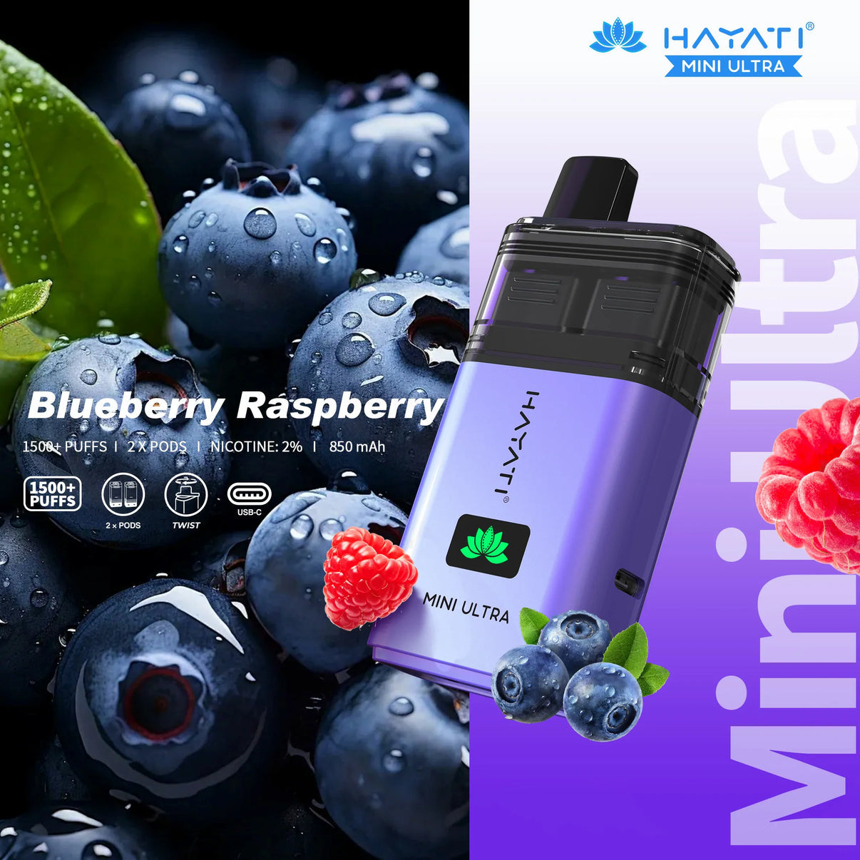 Hayati Mini Ultra Rechargeable Vape Pod (Pack of 5)