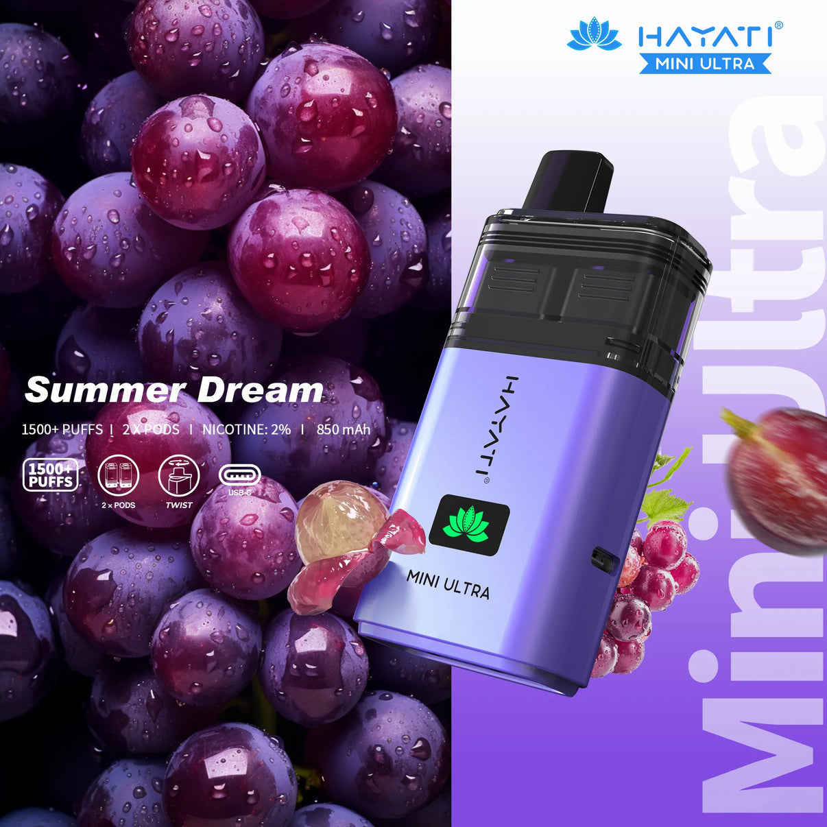 Hayati Mini Ultra Rechargeable Vape Pod (Pack of 5)