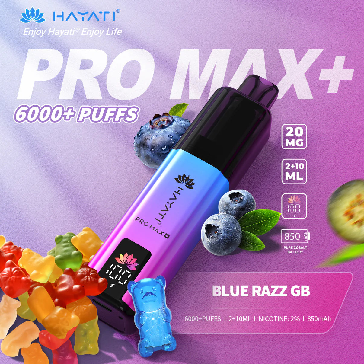 Hayati Pro Max+ 6000 Puffs Rechargeable Vape Pod (Pack of 5)