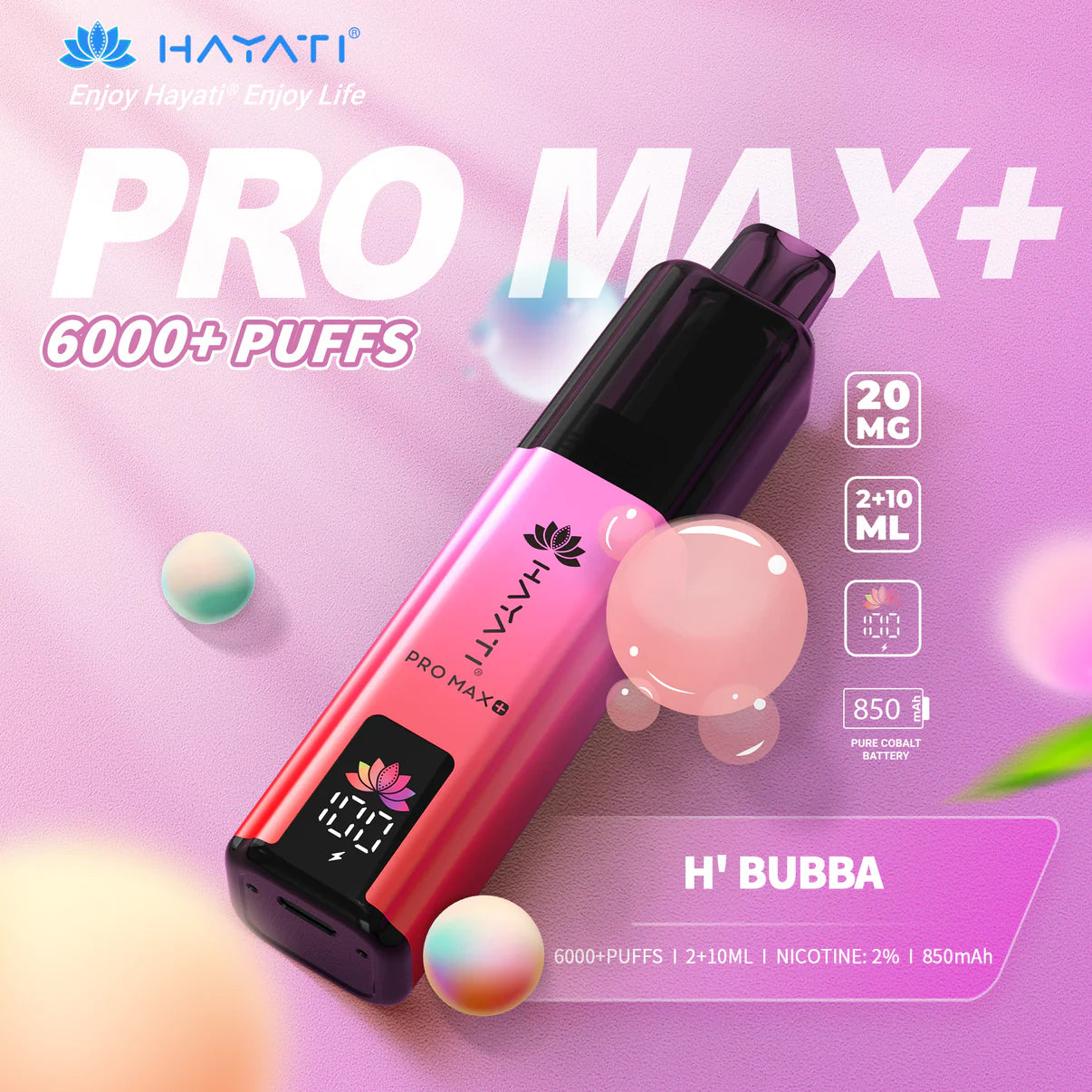Hayati Pro Max+ 6000 Puffs Rechargeable Vape Pod (Pack of 5)