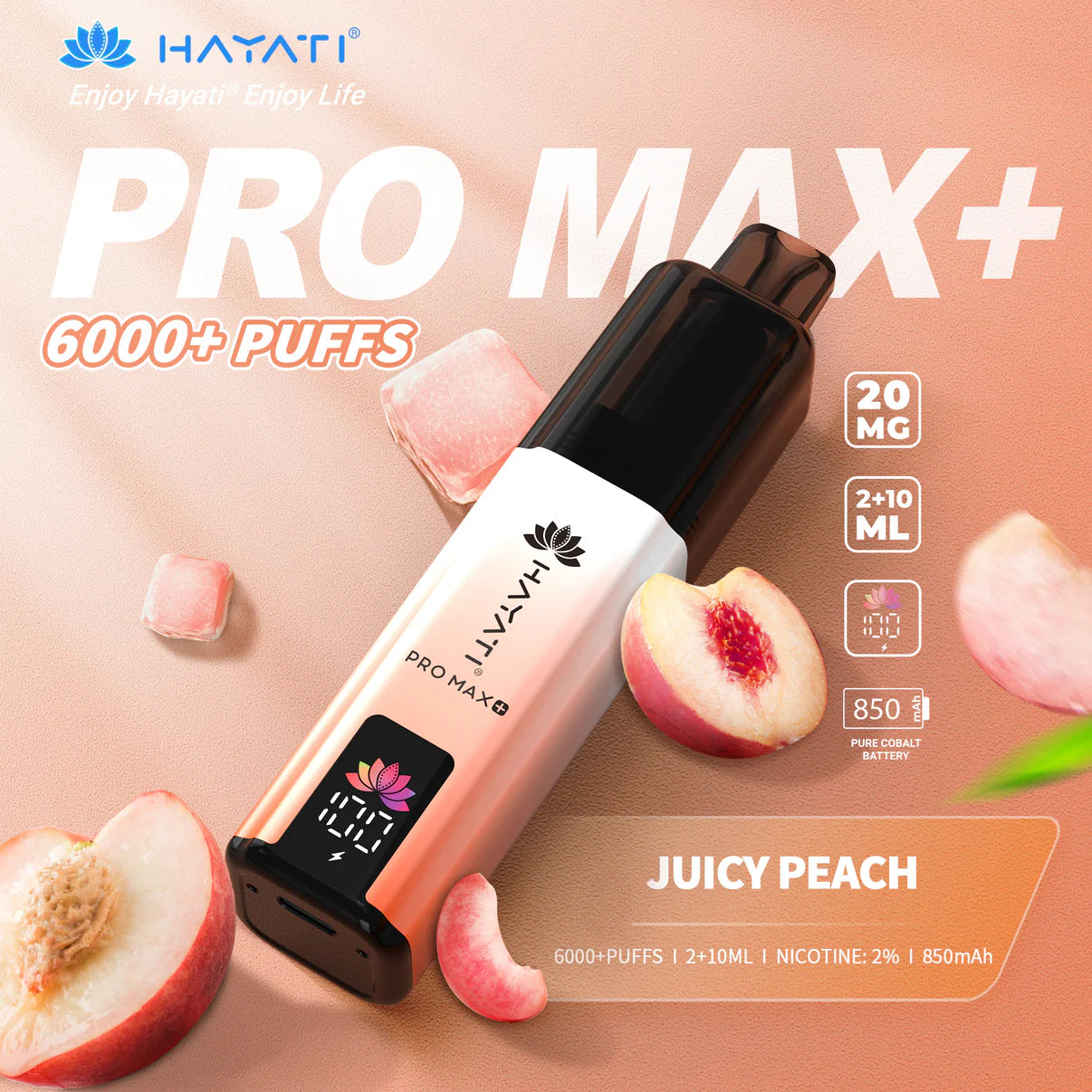 Hayati Pro Max+ 6000 Puffs Rechargeable Vape Pod (Pack of 5)