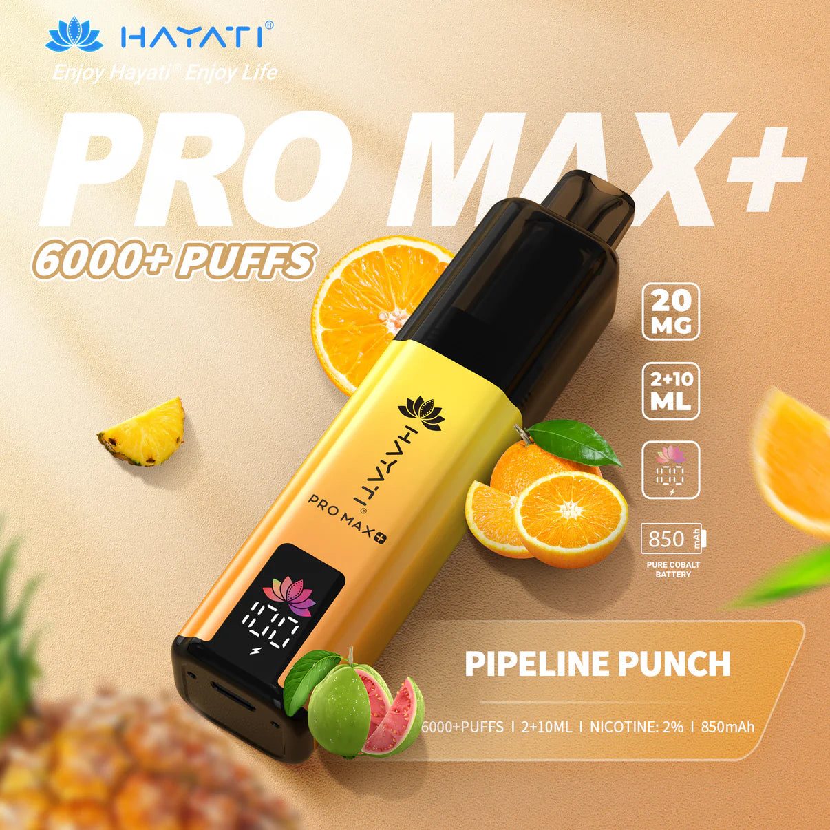 Hayati Pro Max+ 6000 Puffs Rechargeable Vape Pod (Pack of 5)