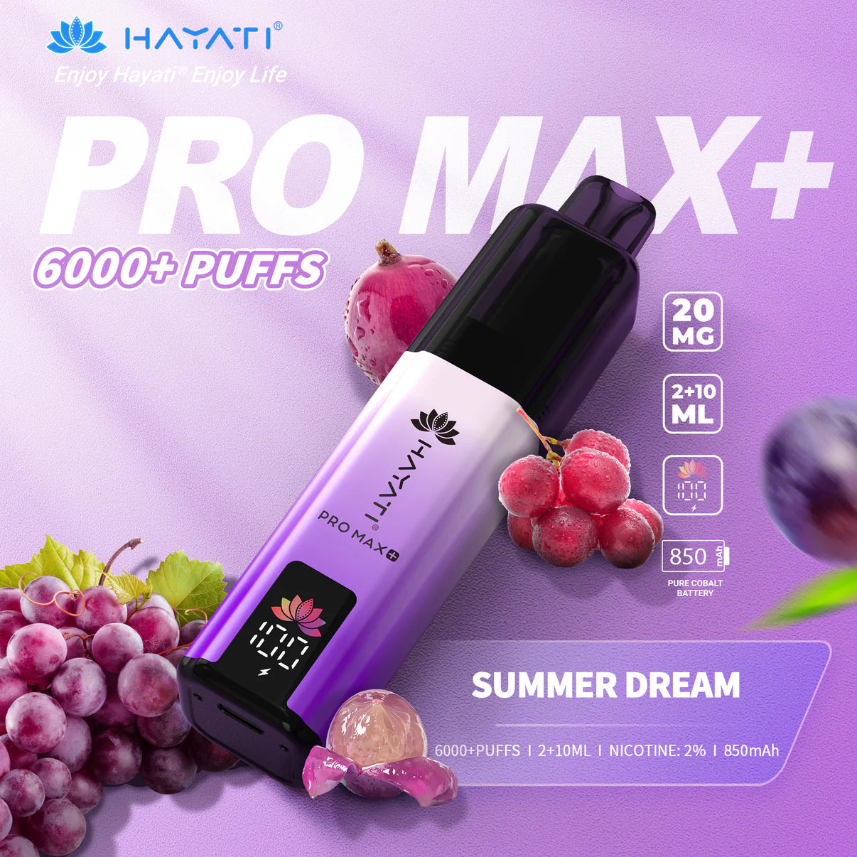 Hayati Pro Max+ 6000 Puffs Rechargeable Vape Pod (Pack of 5)