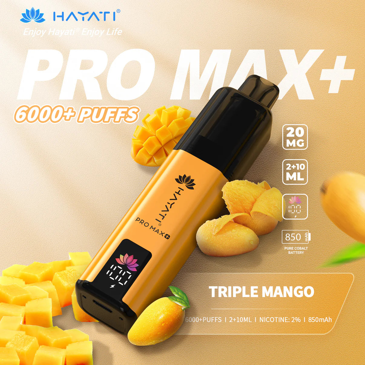 Hayati Pro Max+ 6000 Puffs Rechargeable Vape Pod (Pack of 5)