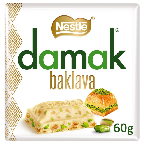 Nestle Damak Viral Dubai Inspired Chocolate Bar 60g (Pack of 6)