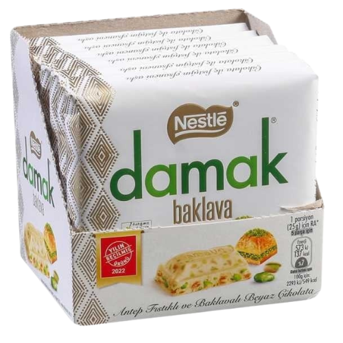 Nestle Damak Viral Dubai Inspired Chocolate Bar 60g (Pack of 6)