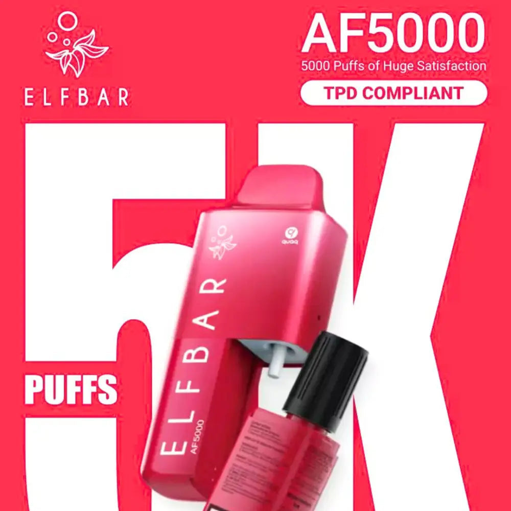 Elf Bar AF5000 Puffs Disposable Vape Device - BOX OF 5
