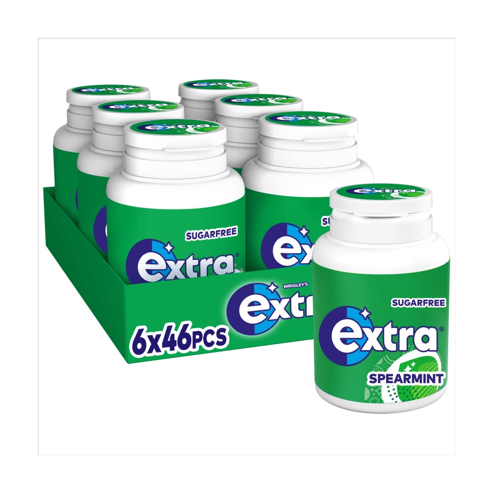 Wrigleys Extra Chewing Gum Sugar Free 46 Pieces 64g (Pack of 6)