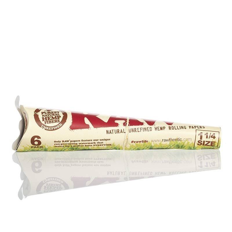 Raw Pre Rolled Cones 1 1/4 Size 6pc Per Pack