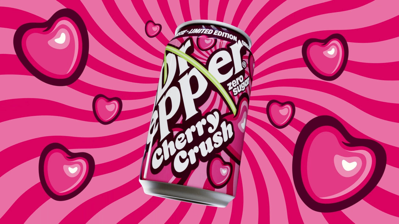 Dr Pepper Cherry Crush 330ml Drinks Cans (Pack of 24) Zero Sugar