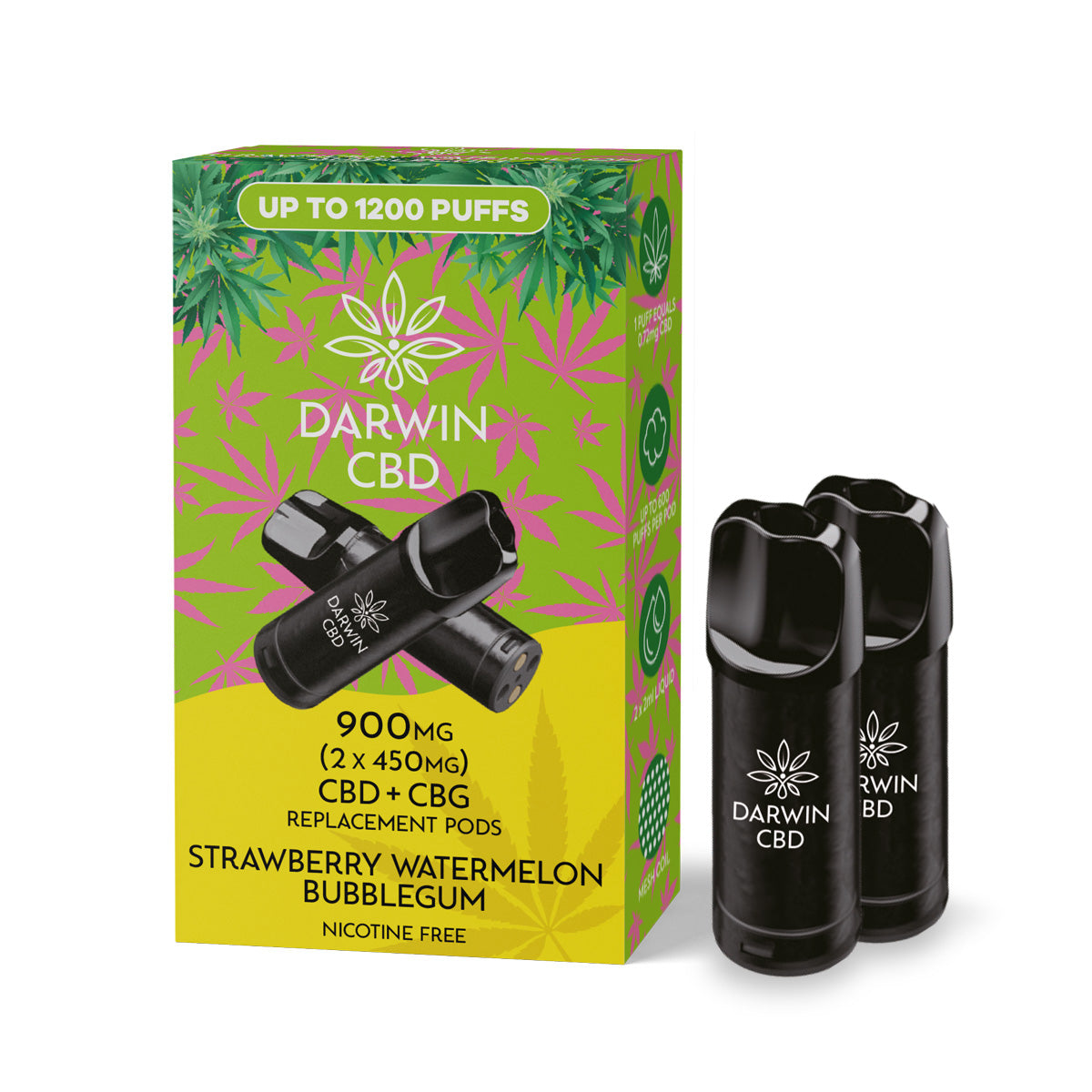Darwin CBD (2x450mg) CBD Replacement Pods 1,200 Puffs